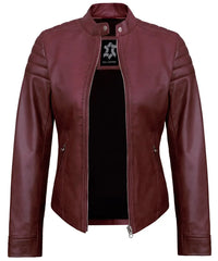 maroon-womens-lambskin-leather-biker-jacket