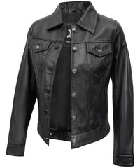 black-leather-jacket-trucker