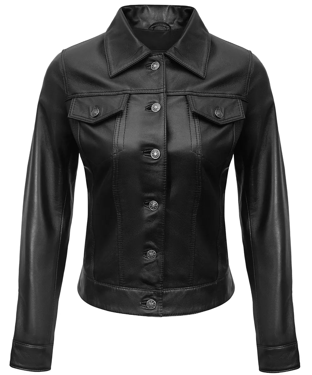 black-leather-jacket-trucker