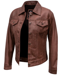 brown-leather-jacket-trucker