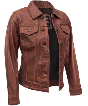 brown-leather-jacket-trucker