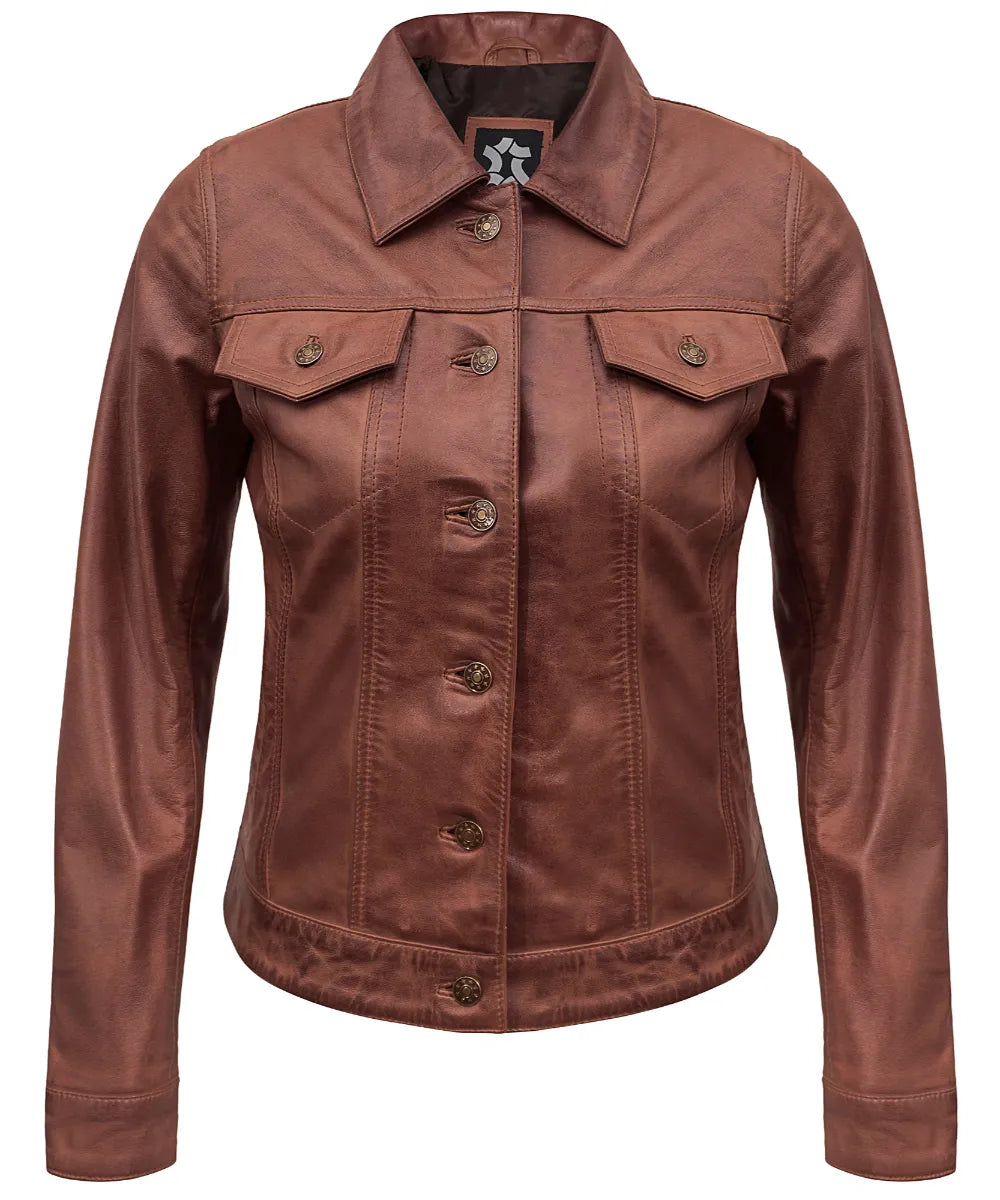 brown-leather-jacket-trucker