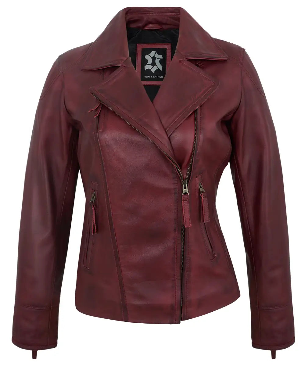 maroon-womens-motorcycle-leather-jackets