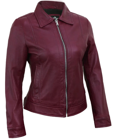 maroon-cafe-racer-down-collar-jackets