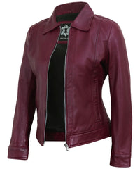maroon-cafe-racer-down-collar-jackets